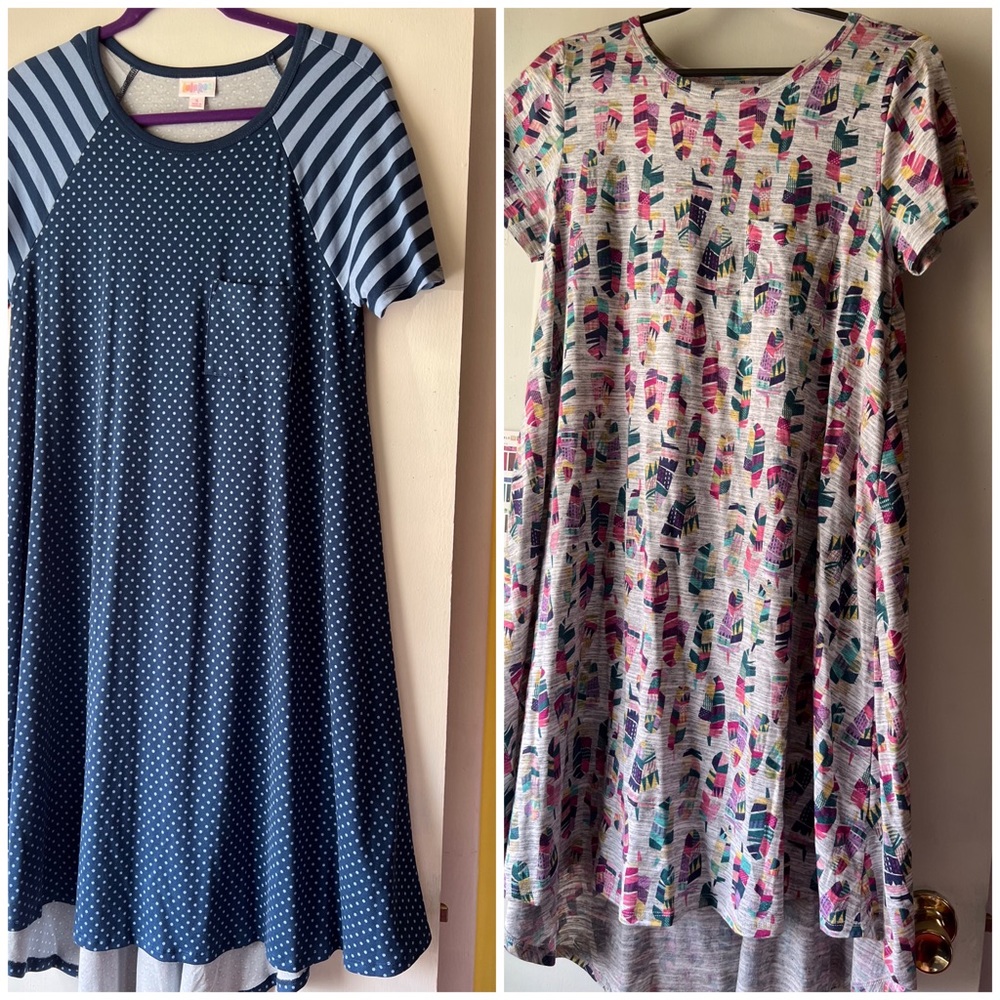 2 Carly Dresses lot Lularoe
